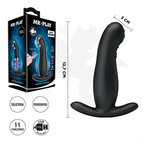 Estimulador vaginal con 7 modos de vibracion y 4 modos de ondulacion con carga USB